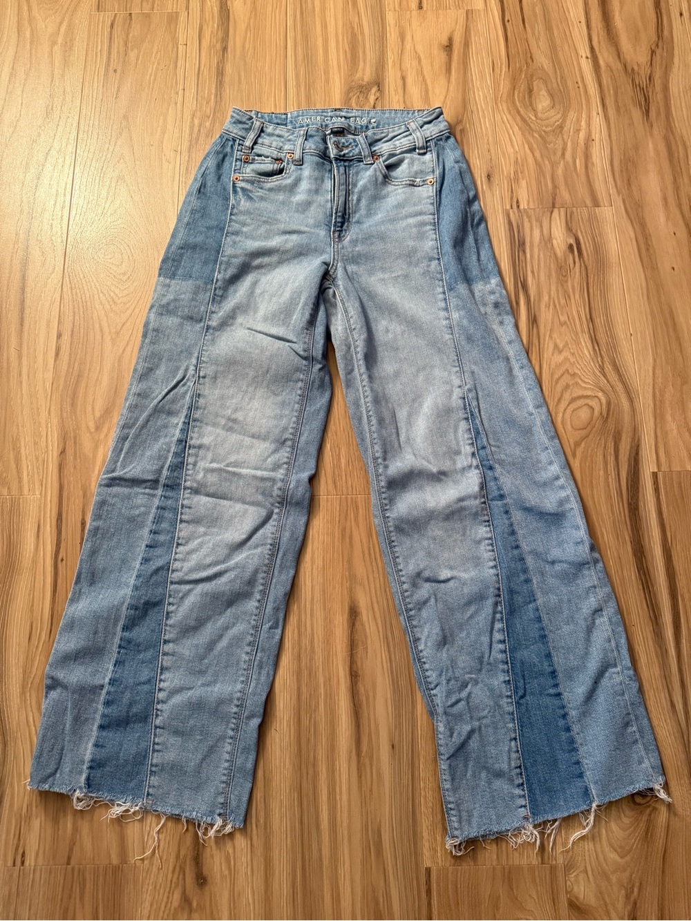 Light Blue Men's Jeans - Casual Straight Fit - Picture 2 of 2